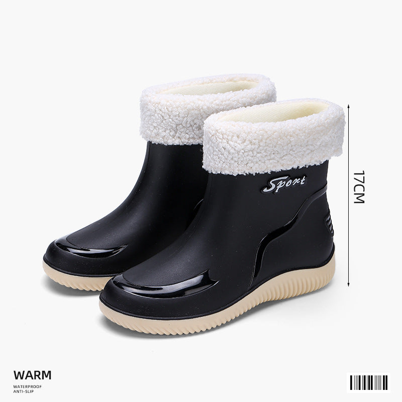 Sarah | Womens Waterproof Non Slip Mid Calf Wellington Rain Boots