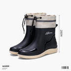 Sarah | Womens Waterproof Non Slip Mid Calf Wellington Rain Boots