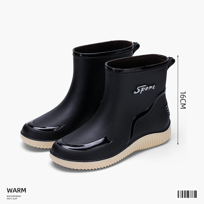 Sarah | Womens Waterproof Non Slip Mid Calf Wellington Rain Boots