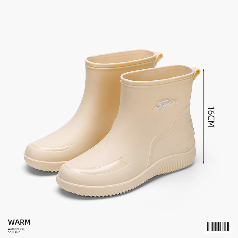 Sarah | Womens Waterproof Non Slip Mid Calf Wellington Rain Boots