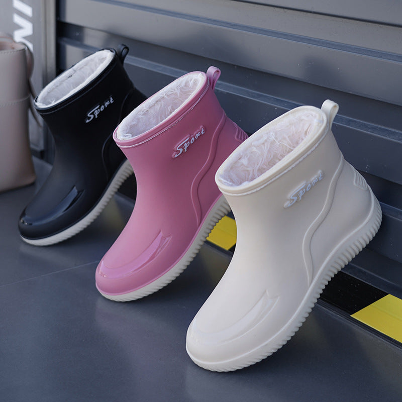 Sarah | Womens Waterproof Non Slip Mid Calf Wellington Rain Boots