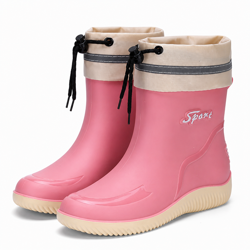 Sarah | Womens Waterproof Non Slip Mid Calf Wellington Rain Boots