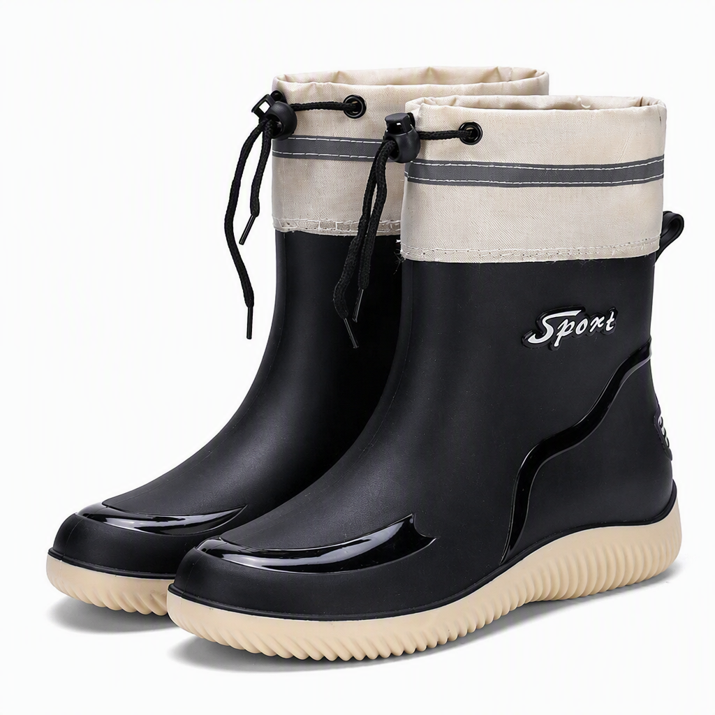Sarah | Womens Waterproof Non Slip Mid Calf Wellington Rain Boots