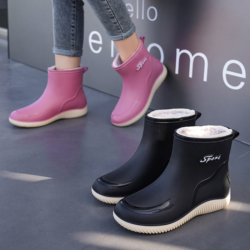 Sarah | Womens Waterproof Non Slip Mid Calf Wellington Rain Boots