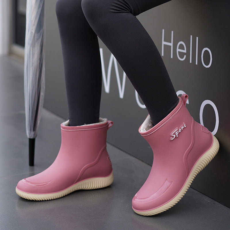 Sarah | Womens Waterproof Non Slip Mid Calf Wellington Rain Boots