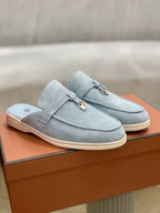 Sasha | Womens Closed Toe Leather Slip On Mules - 14