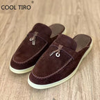 Sasha | Womens Closed Toe Leather Slip On Mules - 16