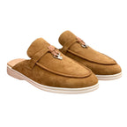 Sasha | Womens Closed Toe Leather Slip On Mules - 4