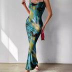 Saskia | Womens Floral Print Strappy Sleeveless Summer Slip Wedding Guest Dresses - 2