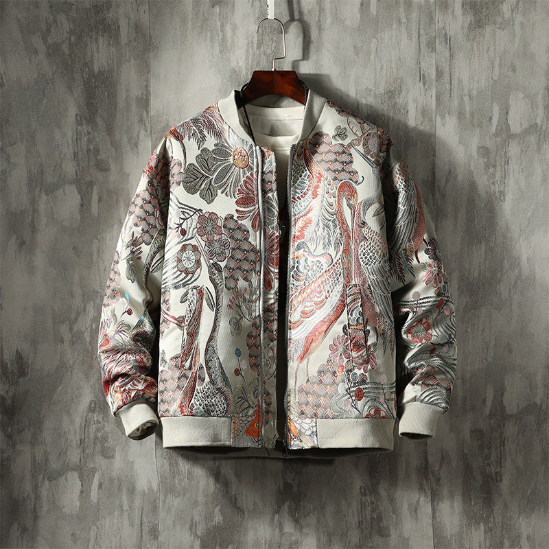Scott | Mens Varsity Jacket Embroidered Bomber Casual Baseball Letterman Coat