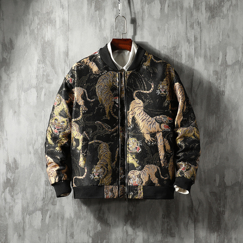 Scott | Mens Varsity Jacket Embroidered Bomber Casual Baseball Letterman Coat