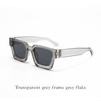 Selene | Womens Square UV Protection Sunglasses - Clear Grey / Grey Lens