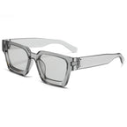Selene | Womens Square UV Protection Sunglasses - Clear Grey / Light Grey Lens