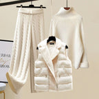 Seraphine | Womens Knit Vest Jumper and Wide Leg Trousers Set - 1