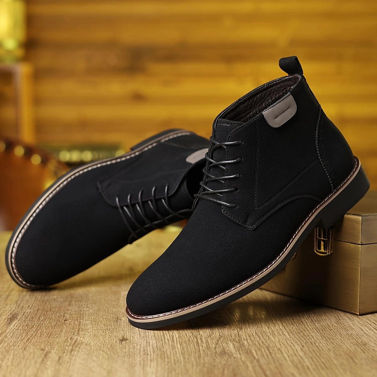 Seth | Mens Chelsea Boots Casual Lace Up Business Ankle Footwear
