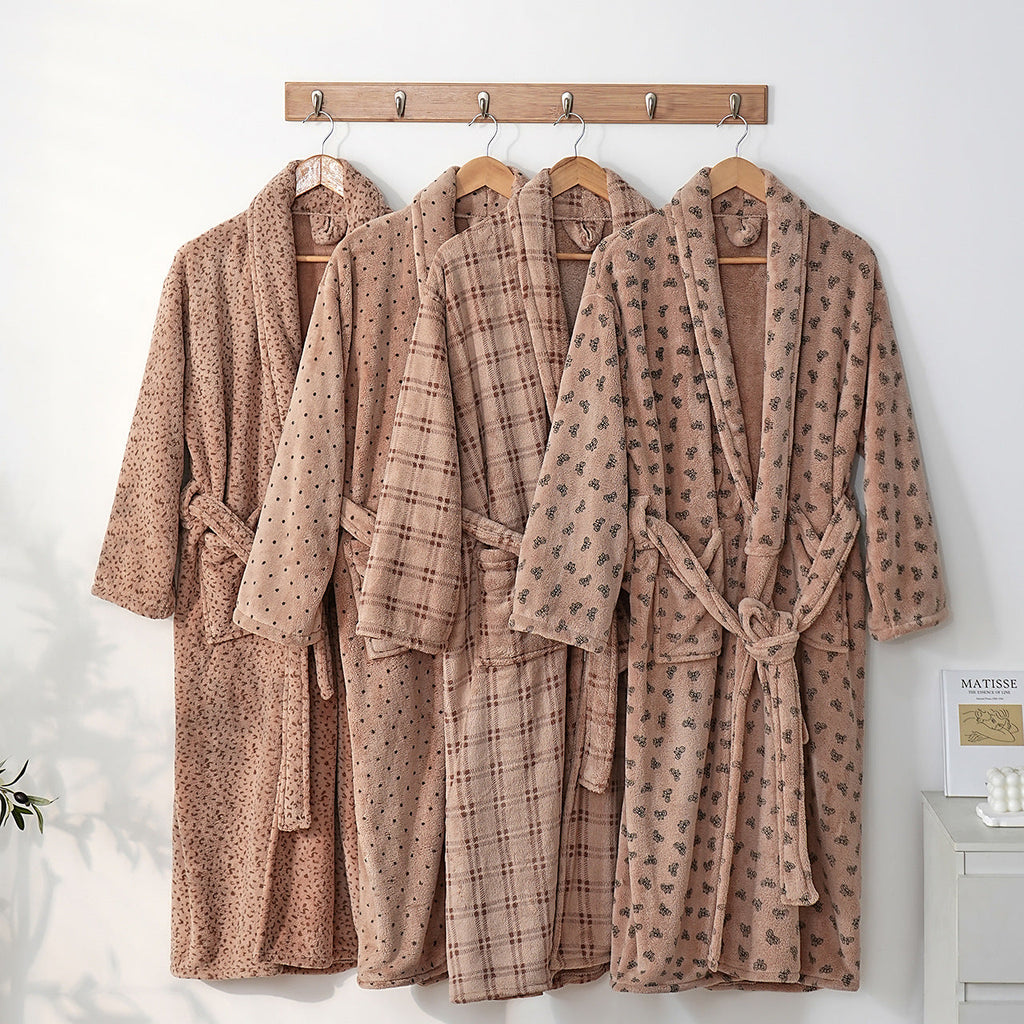 Shauna | Womens Hooded Fleece Loungewear Sleepwear Bathrobe Robe