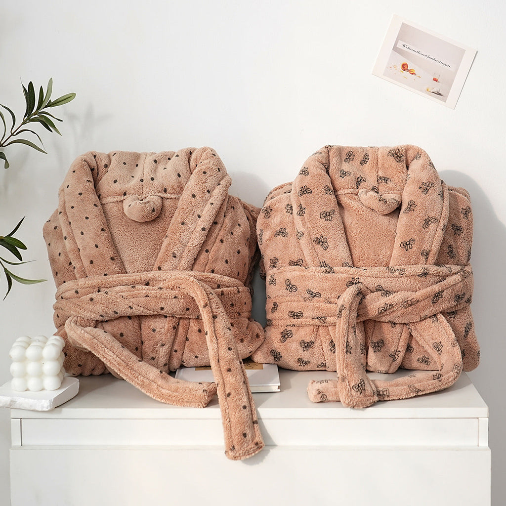 Shauna | Womens Hooded Fleece Loungewear Sleepwear Bathrobe Robe