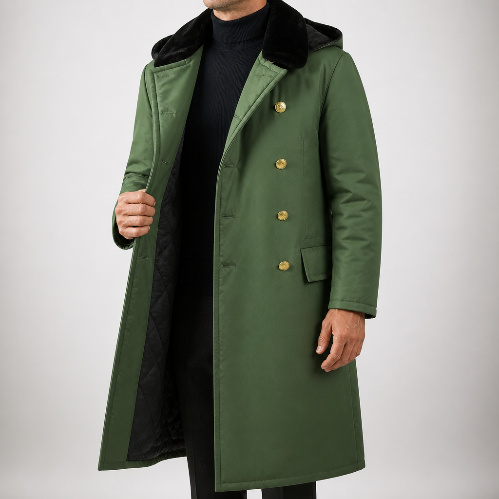 Sheldon | Mens Waterproof Windproof Hooded Outdoor Ski Jacket Snow Coat, Green 3