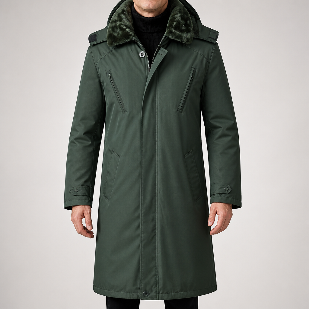 Sheldon | Mens Waterproof Windproof Hooded Outdoor Ski Jacket Snow Coat, Green 2