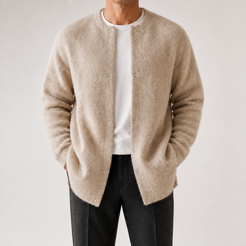 Shepherd | Mens Knit Soft Loose Casual Knitted Pullover Sweater, Apricot