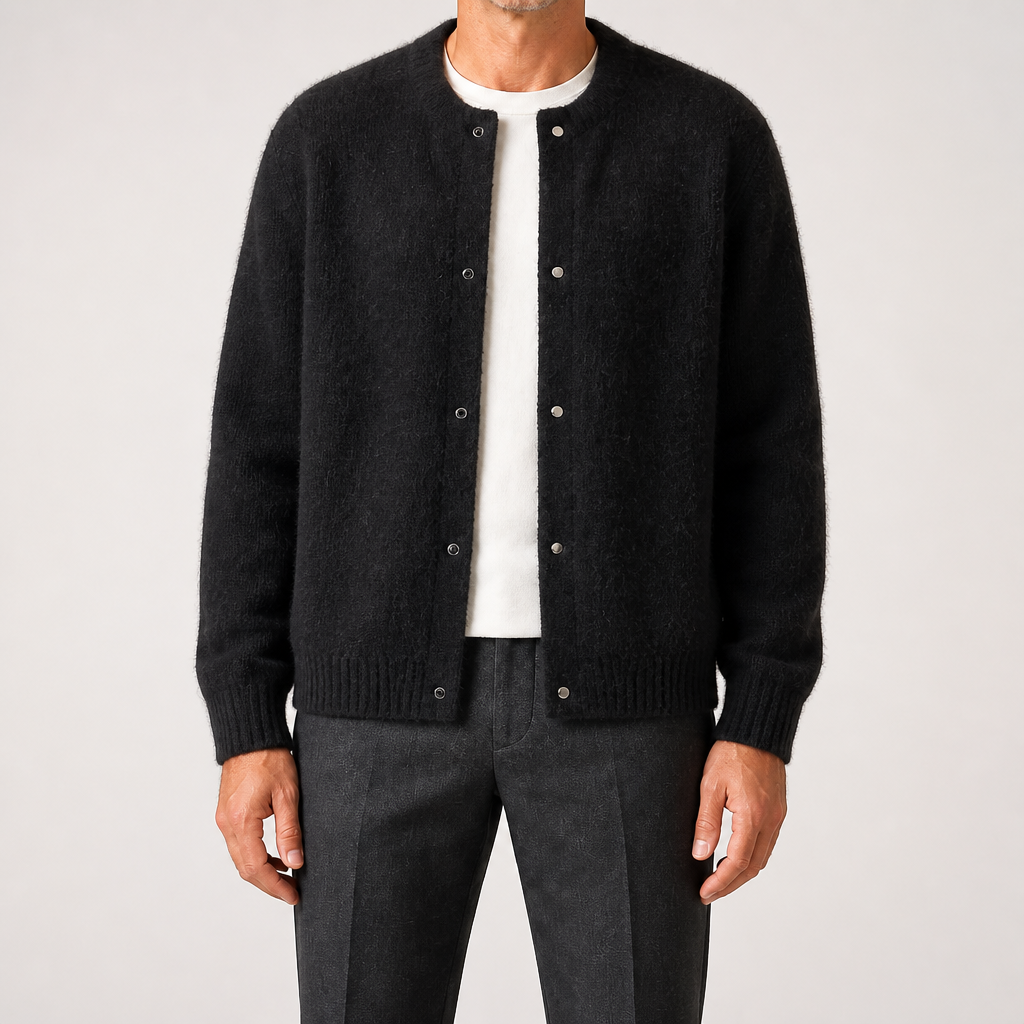 Shepherd | Mens Knit Soft Loose Casual Knitted Pullover Sweater, Black 2