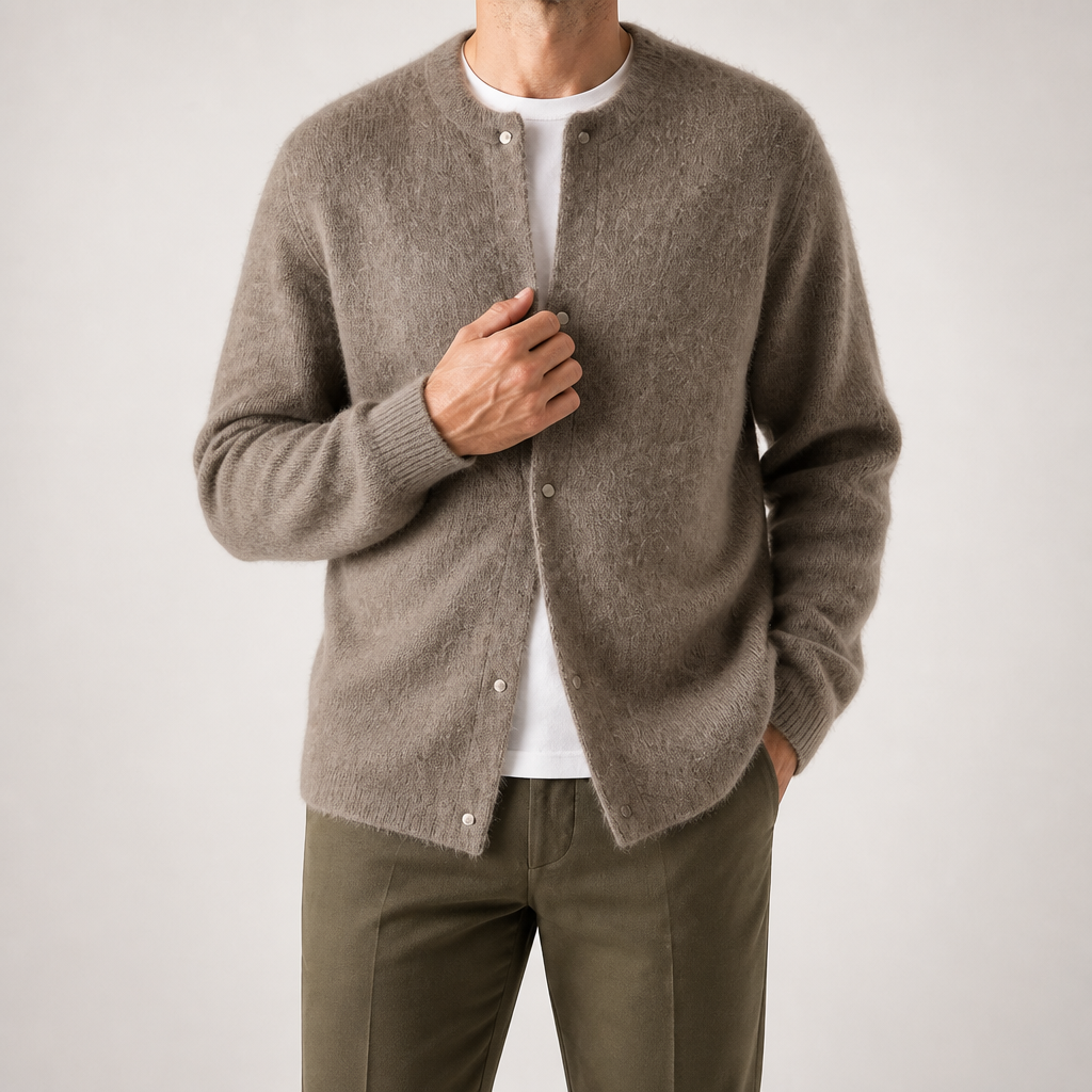 Shepherd | Mens Knit Soft Loose Casual Knitted Pullover Sweater, Brown