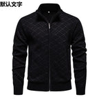 Silas | Mens Stand Collar Zip Knit Cardigan - 2