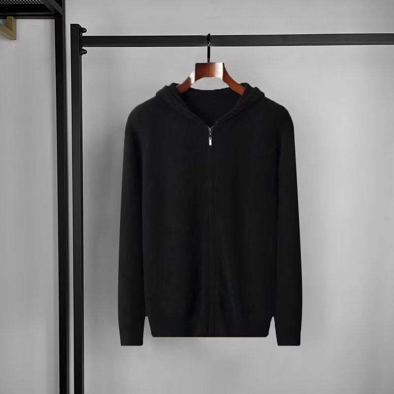 Soren | Mens Knitted Hooded Zip Up Jumper Sweater Cardigan - 3