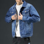 Stephen | Mens Fleece Lined Workwear Denim Jacket