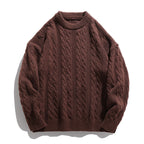 Sterling | Mens Cable Knitted Jumper Round Neck Loose - 8