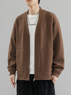 Sterling | Mens Zip Up Solid Colour Casual Cardigan - 1