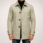 Stuart | Mens Waterproof Windbreaker Lightweight Rain Harrington Jacket, Khaki