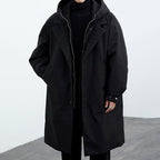 Sullivan | Mens Mid Length Hooded Padded Coat - Classic Black