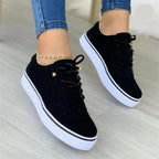 Susan | Womens Comfortable Flats Casual Lace Up Round Toe Flat Shoes