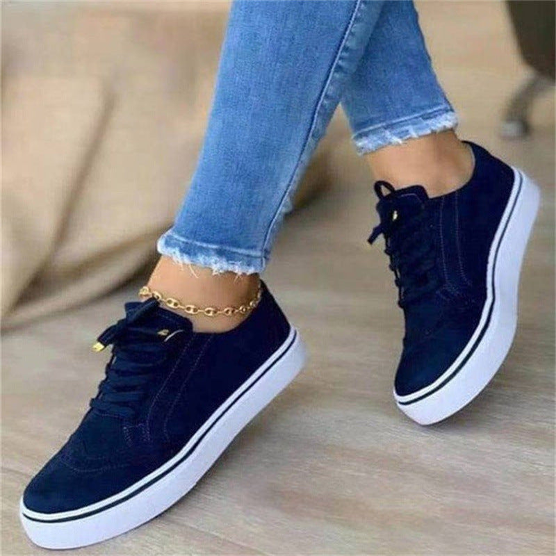 Susan | Womens Comfortable Flats Casual Lace Up Round Toe Flat Shoes