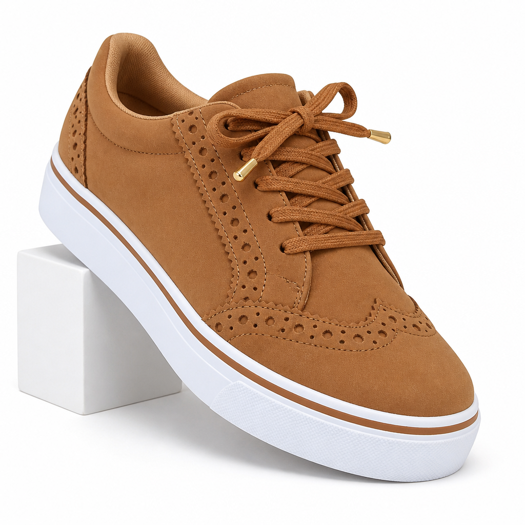 Susan | Womens Comfortable Flats Casual Lace Up Round Toe Flat Shoes