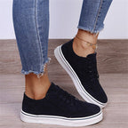 Susan | Womens Comfortable Flats Casual Lace Up Round Toe Flat Shoes