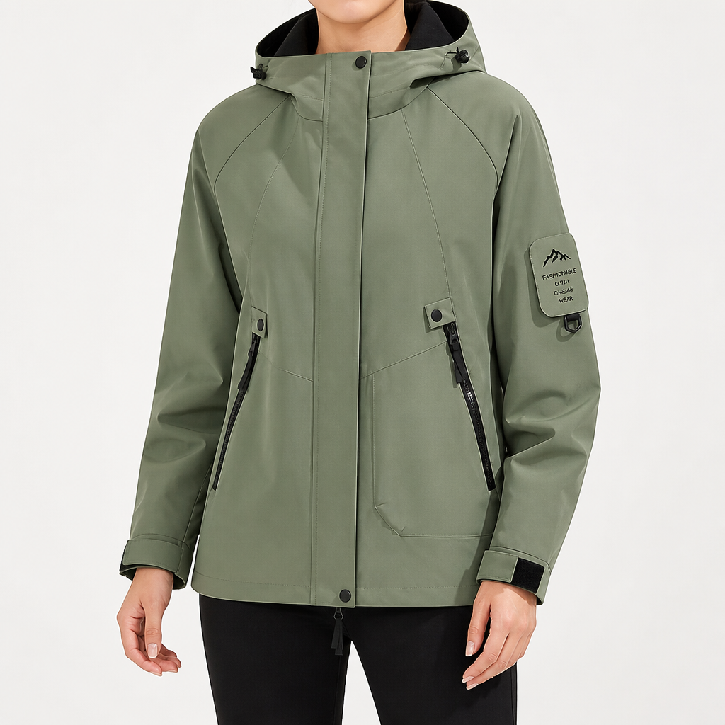 Susannah | Womens Water Resistant Hooded 3-in-1 Jacket, Army Green