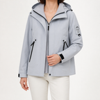 Susannah | Womens Water Resistant Hooded 3-in-1 Jacket, Silver Grey