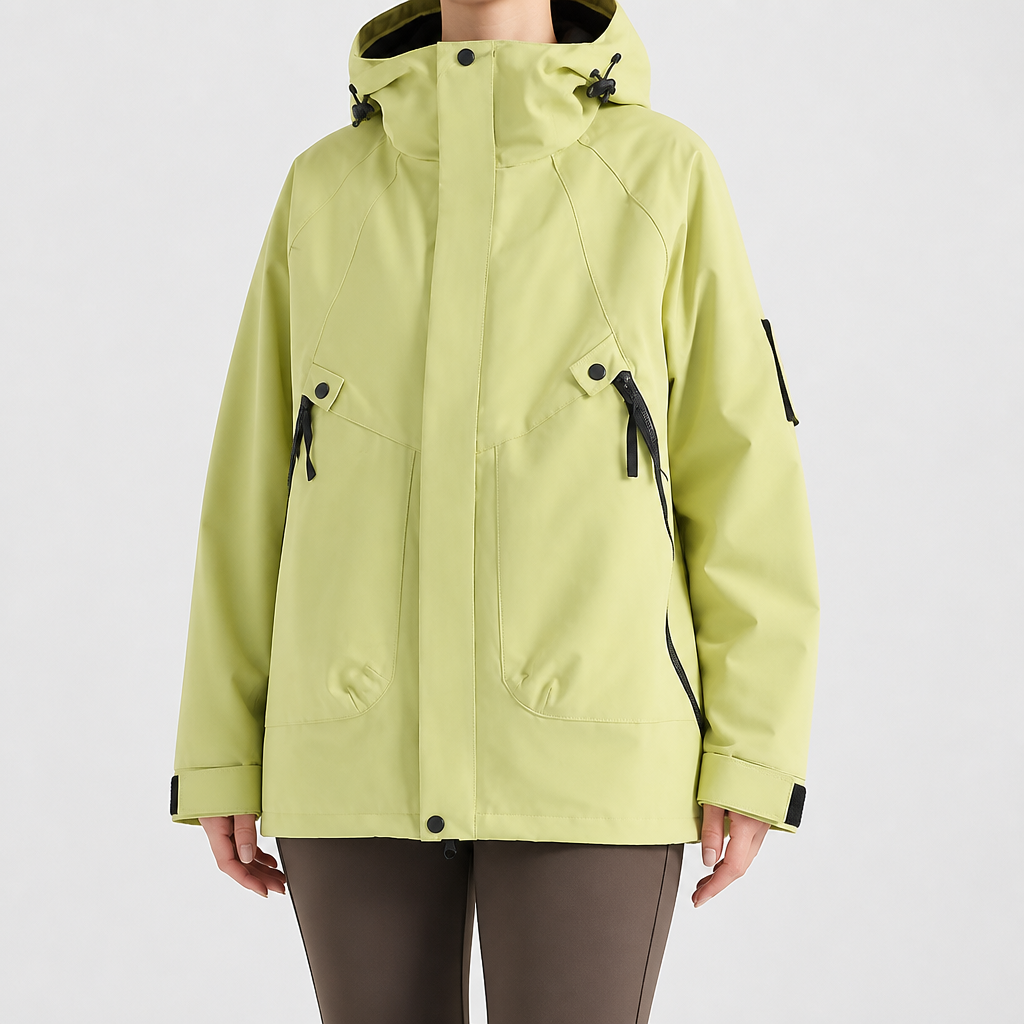 Susannah | Womens Water Resistant Hooded 3-in-1 Jacket, Olive Green 2