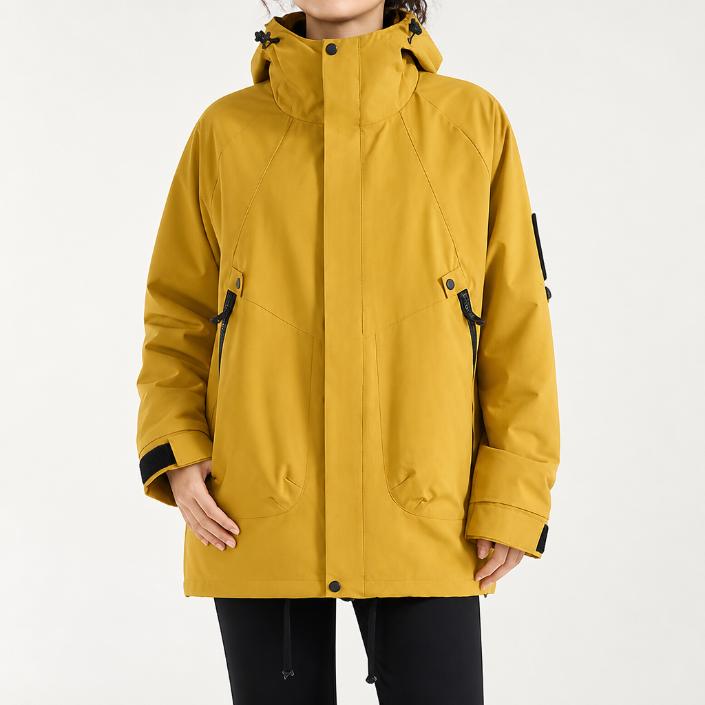Susannah | Womens Water Resistant Hooded 3-in-1 Jacket, Pomelo Yellow 2