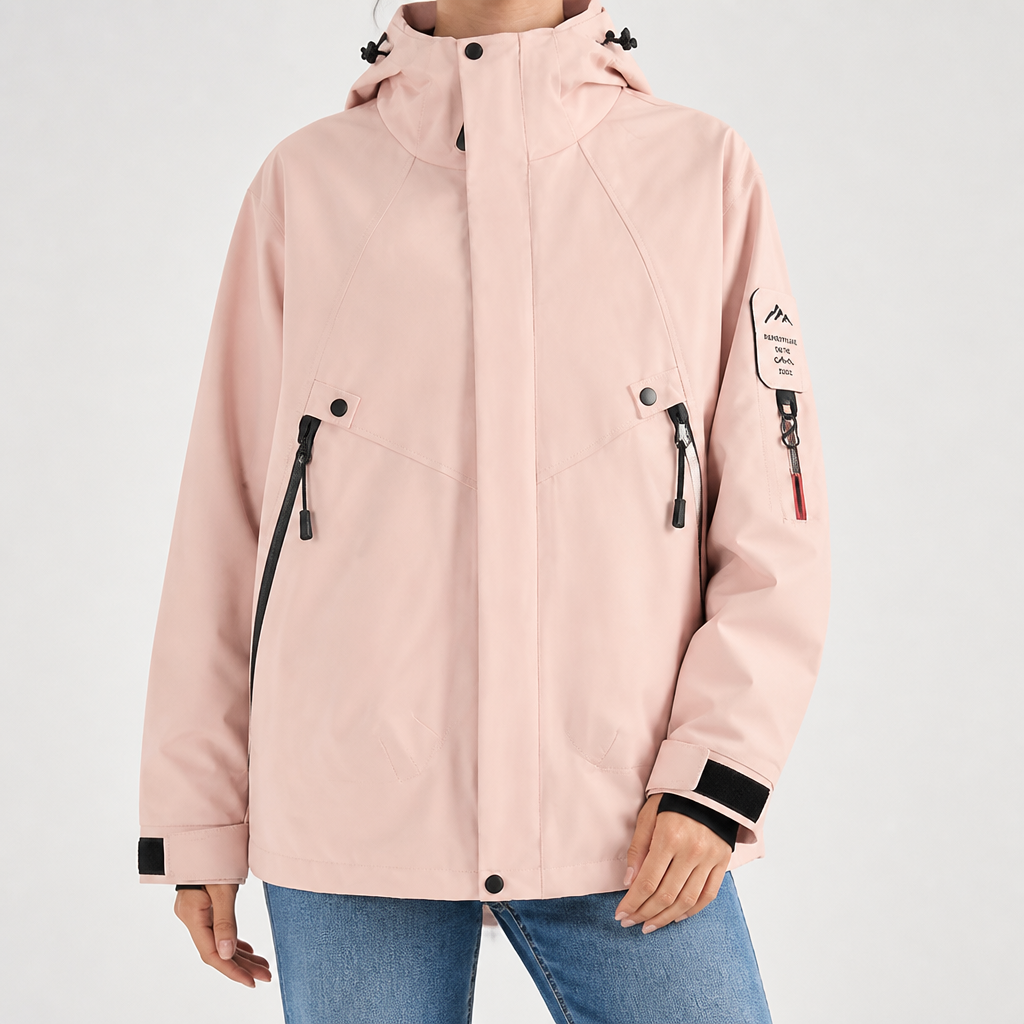 Susannah | Womens Water Resistant Hooded 3-in-1 Jacket, Ice Pink 2