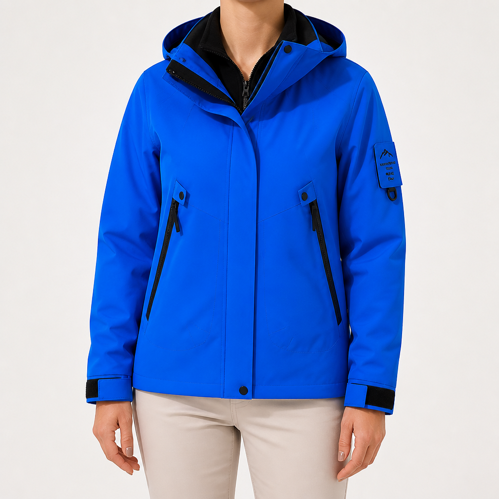 Susannah | Womens Water Resistant Hooded 3-in-1 Jacket, Klein Blue 2