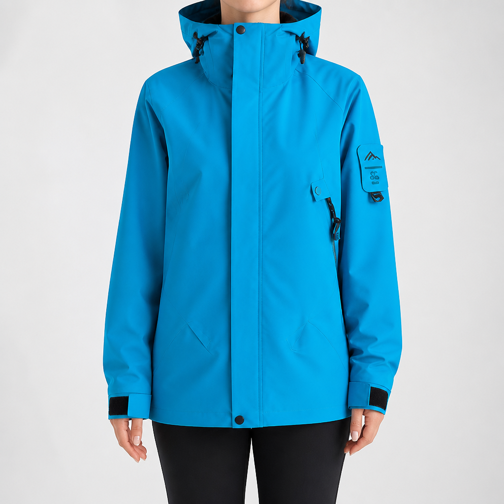 Susannah | Womens Water Resistant Hooded 3-in-1 Jacket, Aqua Blue 2