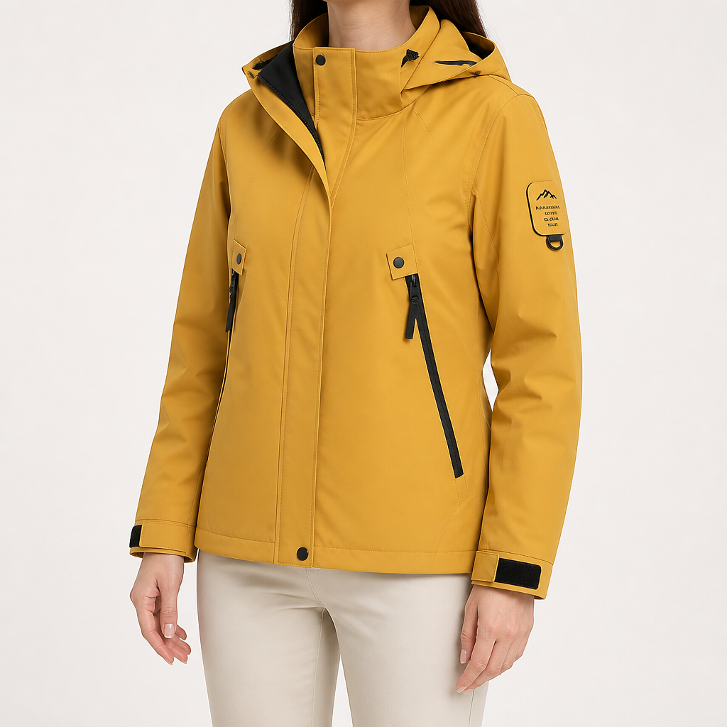 Susannah | Womens Water Resistant Hooded 3-in-1 Jacket, Pomelo Yellow