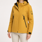 Susannah | Womens Water Resistant Hooded 3-in-1 Jacket, Pomelo Yellow