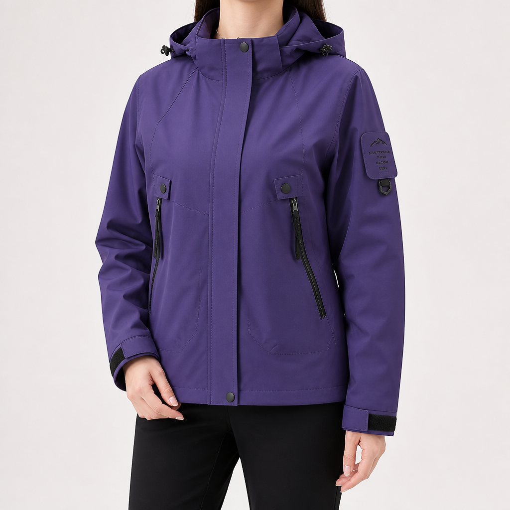 Susannah | Womens Water Resistant Hooded 3-in-1 Jacket, Purple