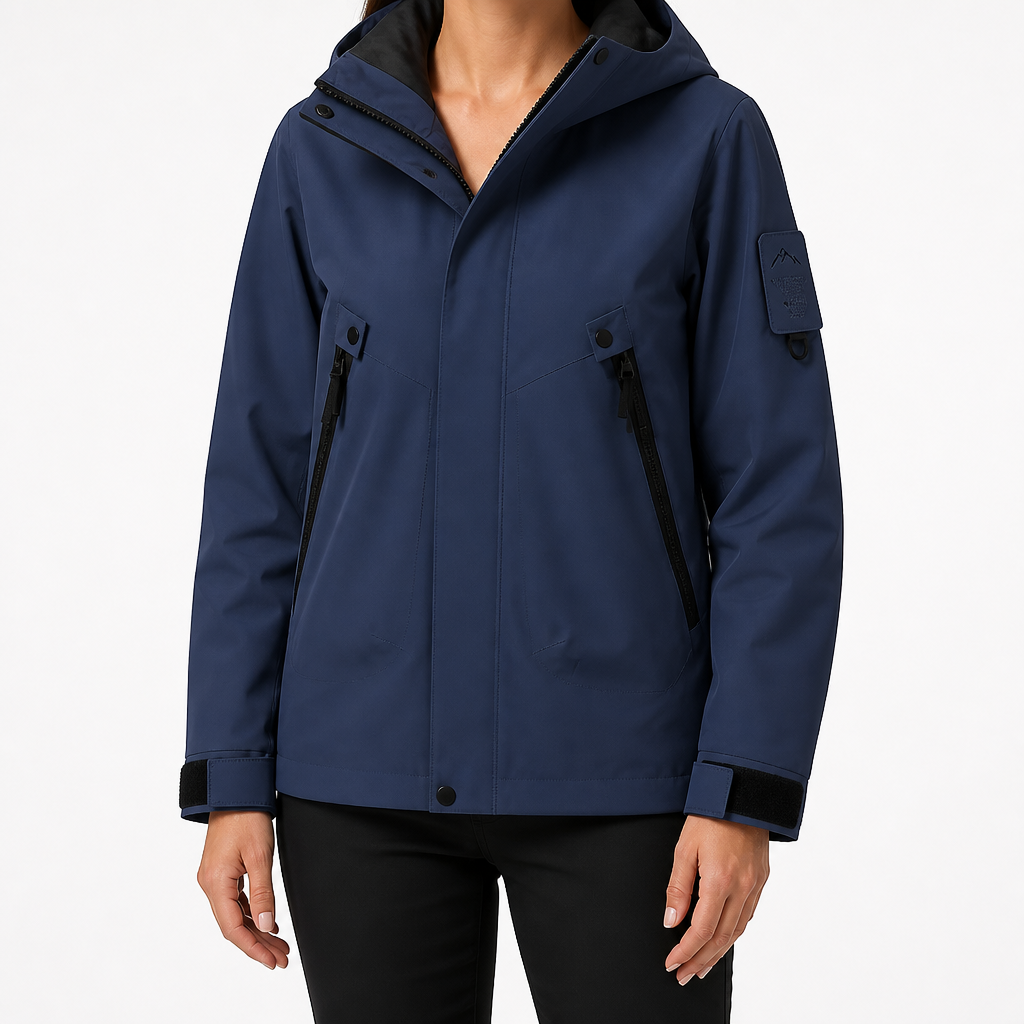 Susannah | Womens Water Resistant Hooded 3-in-1 Jacket, Navy Blue