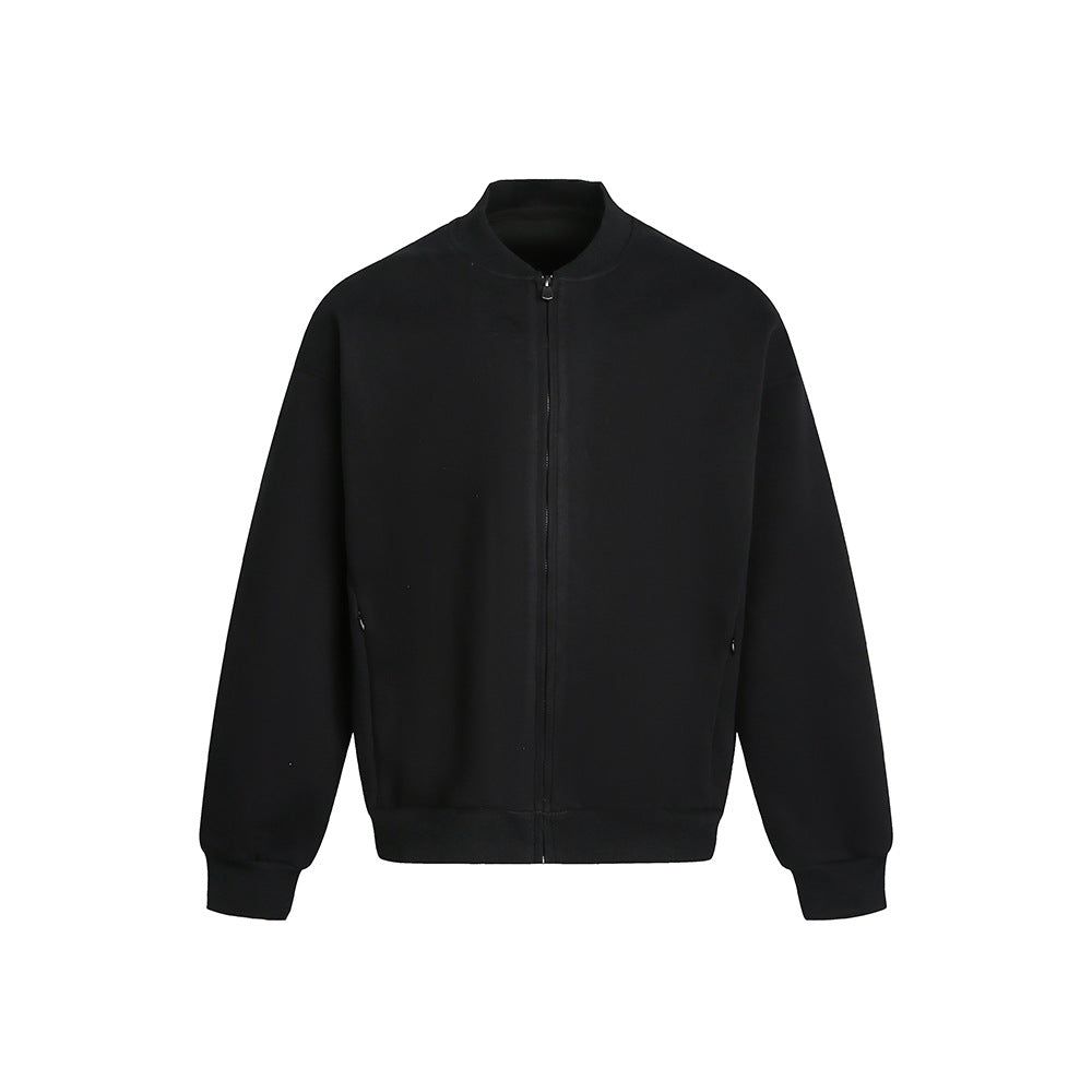 Tamara | Womens Cropped Varsity Baseball Relaxed Fit Fall Bomber Jacket, Black