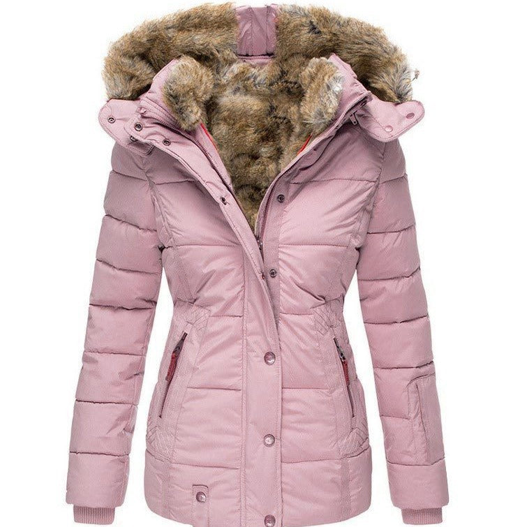 Tammy | Womens Fur Collar Padded Warm Winter Parka Jacket Coat